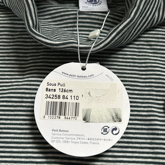 Petit Bateau turtle neck size 8ans/yrs nwt - Picture 4 of 6
